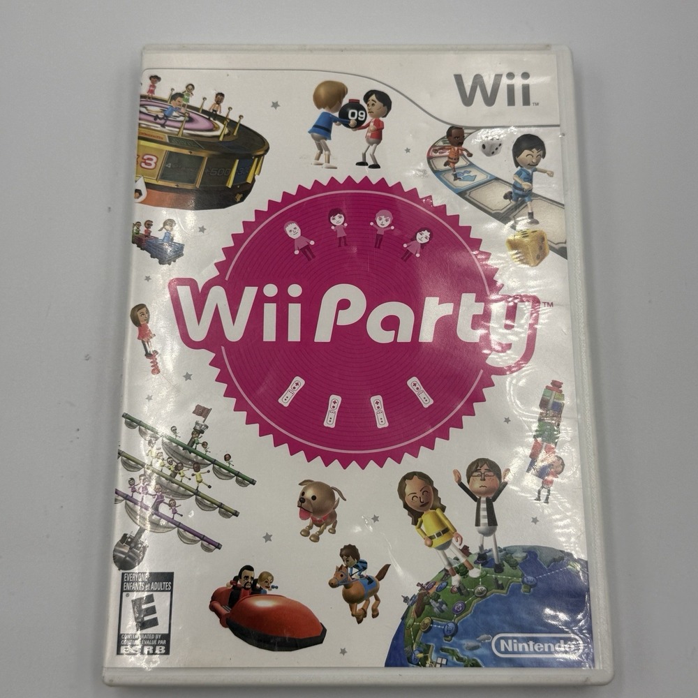 Wii Party Nintendo Wii 2010 Video Game Disc & Case Multiplayer Party Game